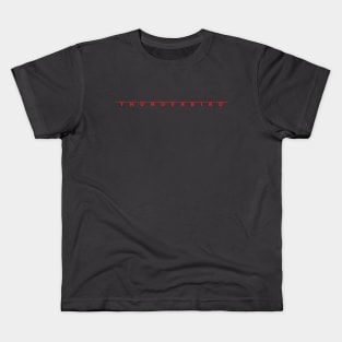 Thunderbird T Bird Emblem Script Type Red Kids T-Shirt